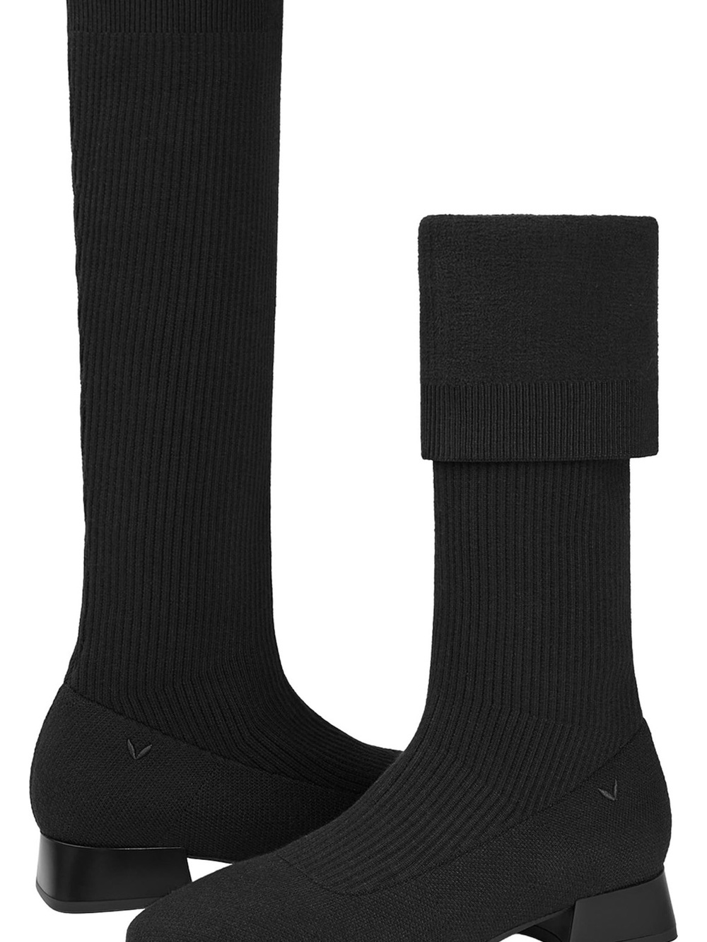 Tara Pro Square-Toe Water Repellent Wool Knee-High Boots - Picture 4 of 7